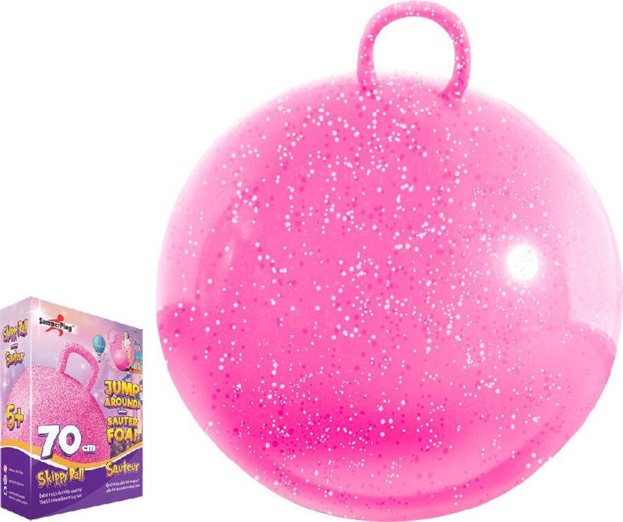 Summerplay Summer Play Skippybal glitter roze 70 cm buitenspeelgoed voor kinderen