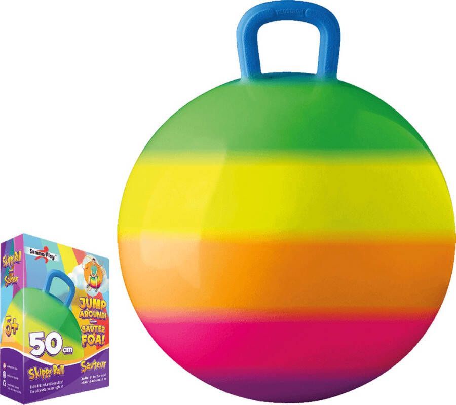 Summerplay Summer Play Skippybal regenboog 50 cm buitenspeelgoed voor kinderen Skippyballen