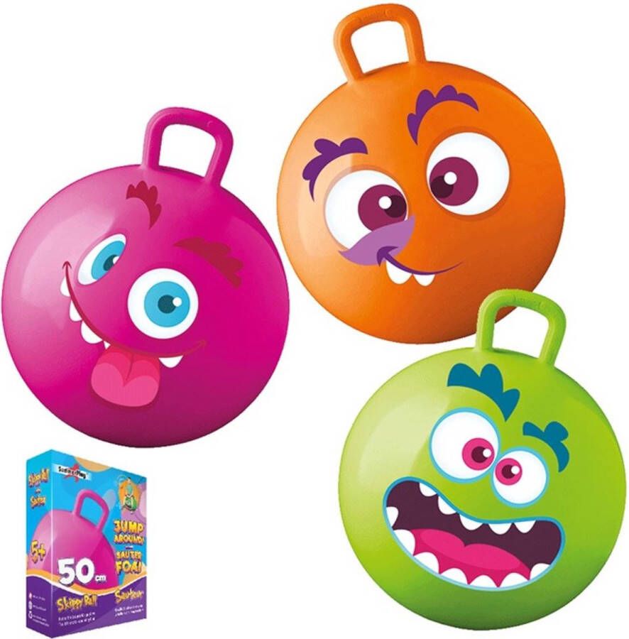 Merkloos Sans marque Skippybal Smiley | 50 cm | Roze