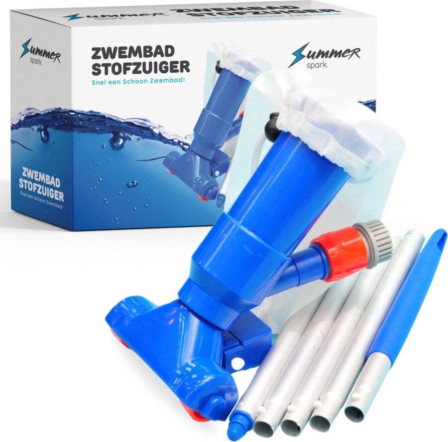 Summer Spark Zwembad stofzuiger Zwembadonderhoud Inclusief 5-delige steel (150cm) Geschikt voor Intex & Bestway Zwembaden Zwembad bodem reiniging Zwembadstofzuiger Zwembadreiniger Jacuzzi onderhoud