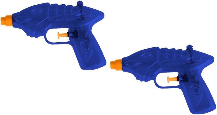 Summertime 2x Waterpistool waterpistolen blauw 16 5 cm Waterpistolen