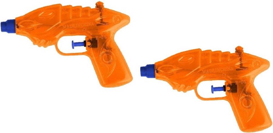 Summertime 2x Waterpistool waterpistolen oranje 16 5 cm Waterpistolen