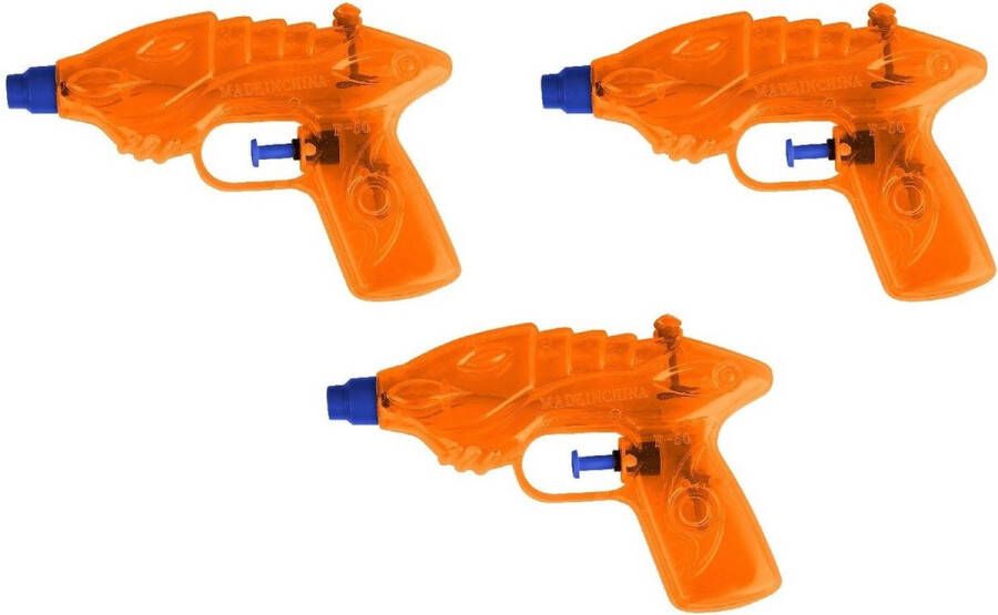 Summertime 3x Waterpistool waterpistolen oranje 16 5 cm Waterpistolen