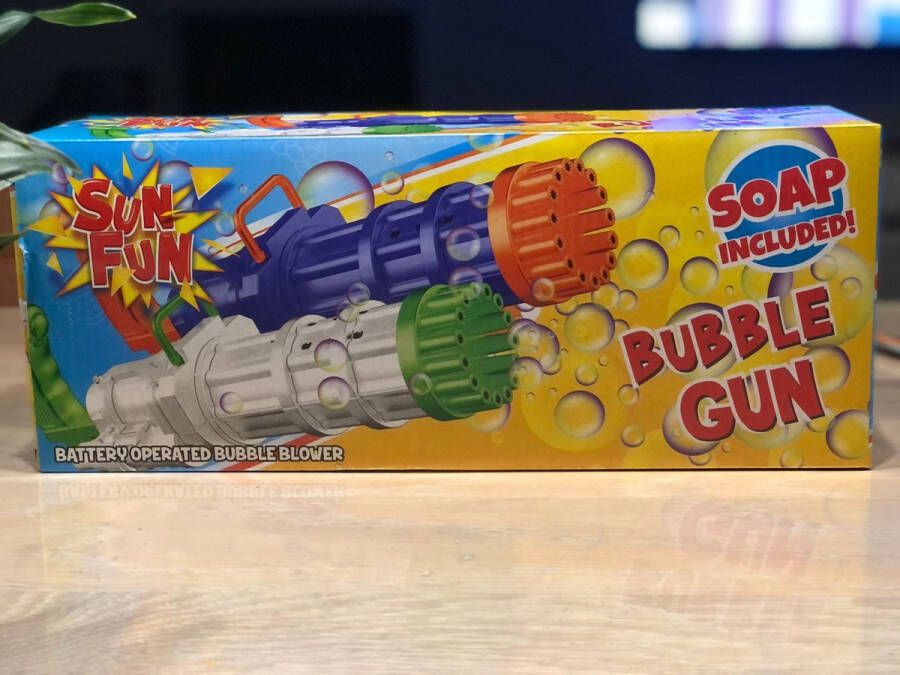 Sun & Fun XXL Bubble Gun Bellenblaas pistool Inclusief Sop Groen bellenblaasmachine bellenblaas machine