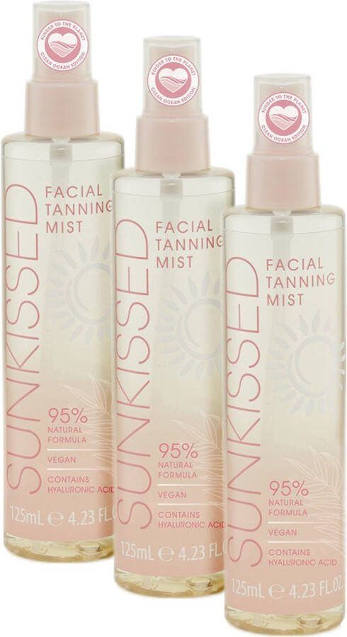 Sun Kissed Sunkissed Facial Tanning Mist Zelfbruiner Voordeelverpakking 3 x 125ml Clean Ocean Edition