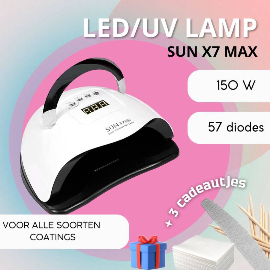 SUN X5 MAX 150 Watt UV LED lamp nagels SUN X7 MAX 57LED Nagel UV- LED lamp wit Nagellamp Nail Dryer Nagels Salon Lamp