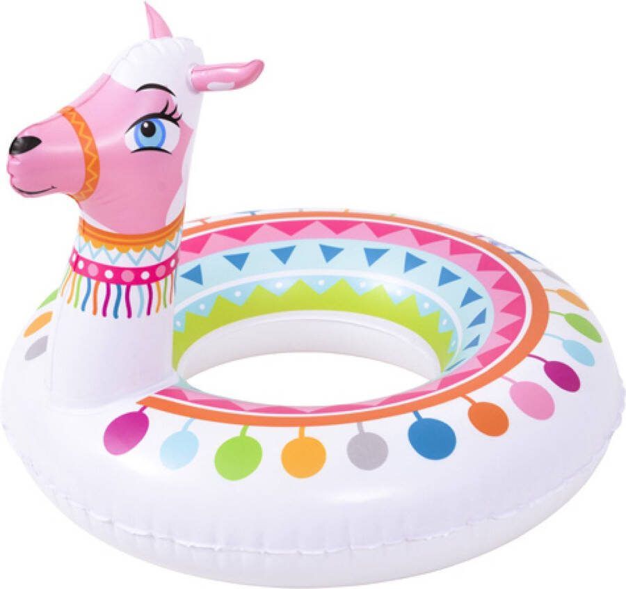 Sunclub Alpaca Zwemband Swim Ring Kroon Meerkleurig 55 cm Zomer Zwemmen
