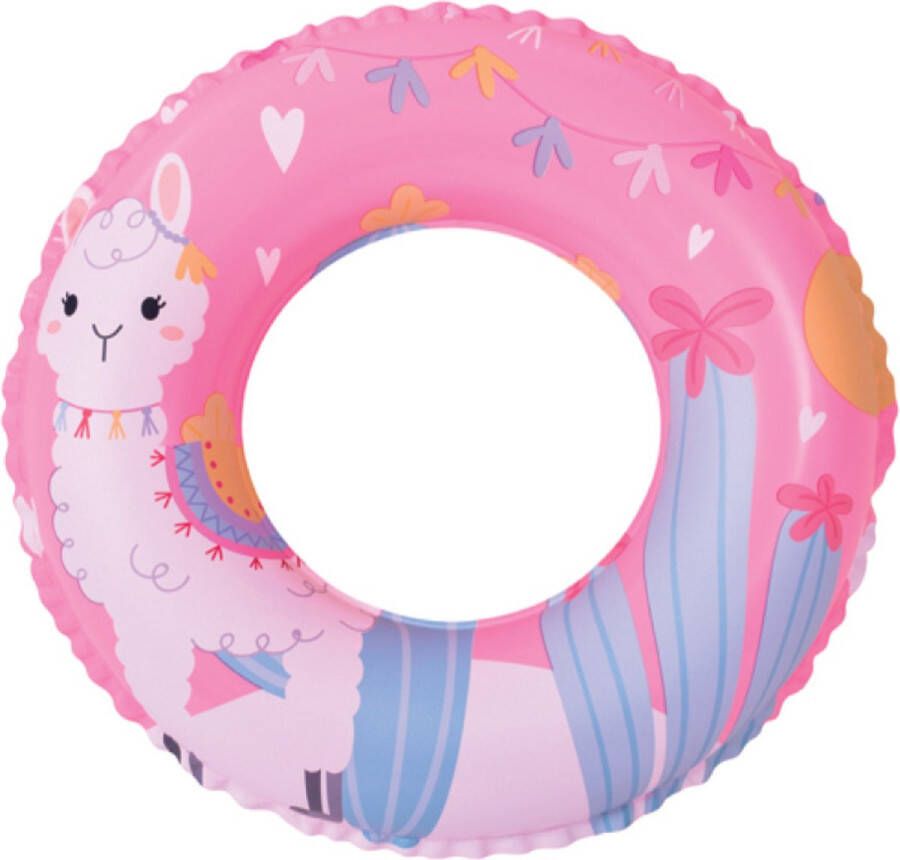 Sunclub Zwemband Kinderen Alpaca Roze | | Zwemband Alpaca voor kinderen| Opblaasbare zwemband Alpaca| 50 cm | Roze