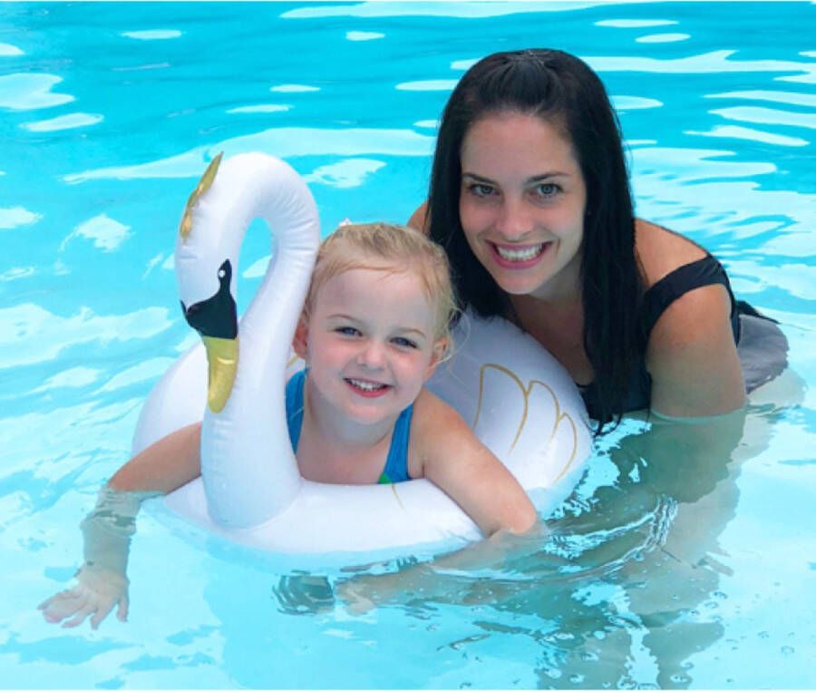 Sunclub Zwemband zwaan kinderen | | Zwemband zwaan voor kinderen| Opblaasbaar | diameter 55cm| wit