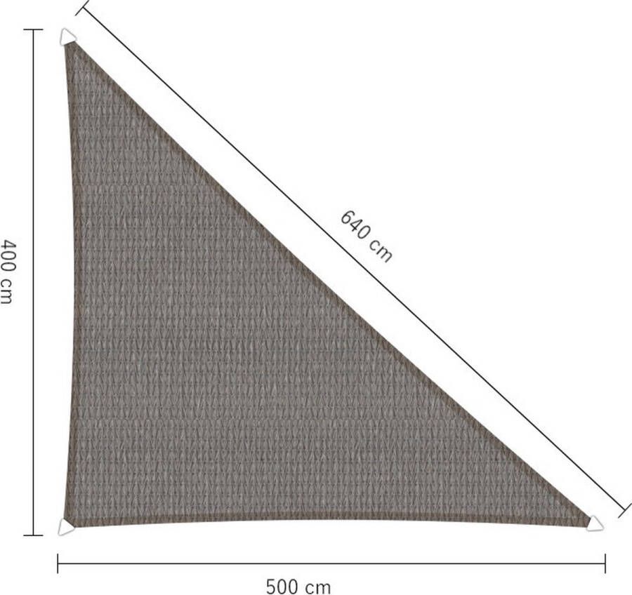 Sunfighters 90 graden schaduwdoek 4 x 5 x 6 4 m Grijs Waterdoorlatend