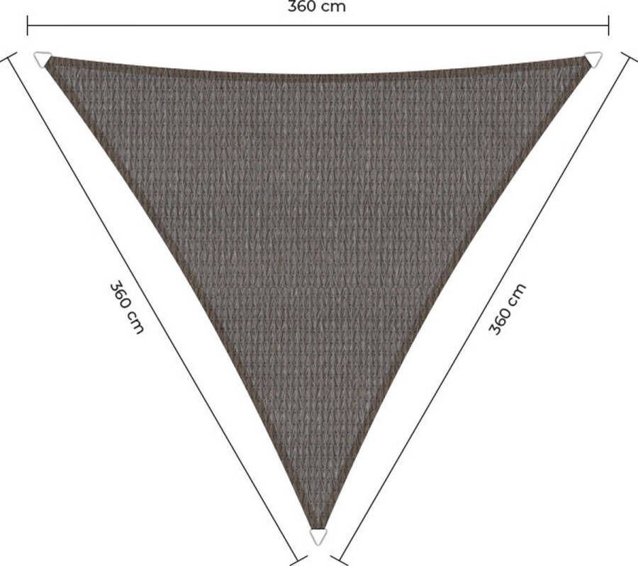 Sunfighters driehoek schaduwdoek 3 6 x 3 6 x 3 6 m Grijs Waterdoorlatend