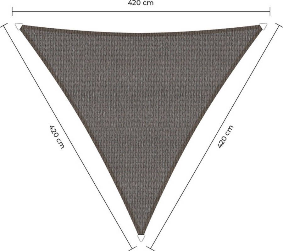 Sunfighters driehoek schaduwdoek 4 2 x 4 2 x 4 2 m Grijs Waterdoorlatend