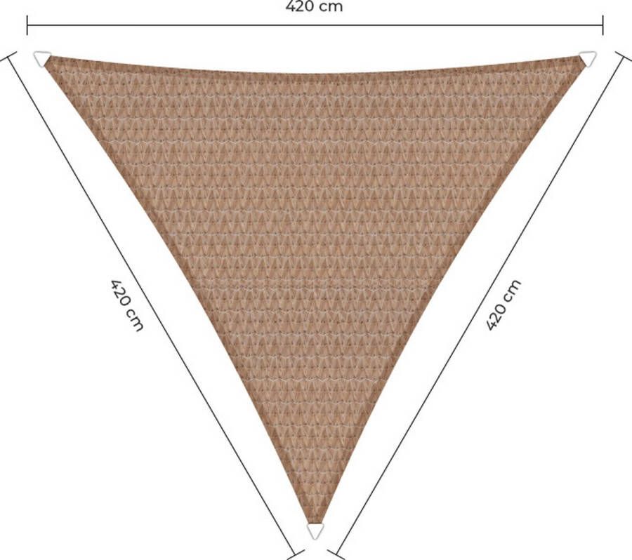 Sunfighters driehoek schaduwdoek 4 2 x 4 2 x 4 2 m Zand Waterdoorlatend