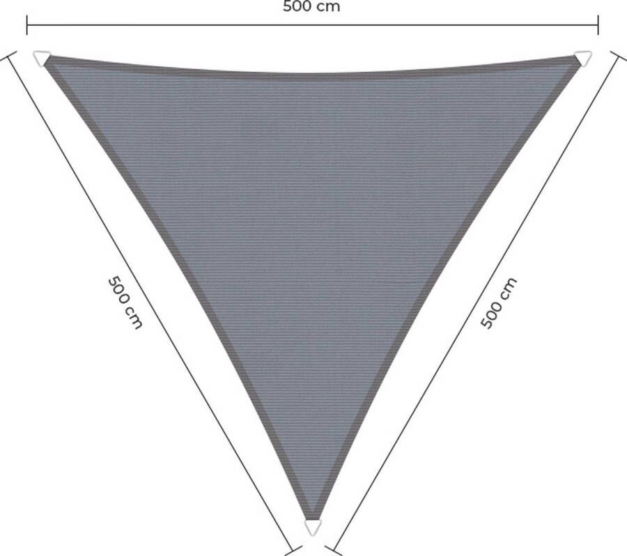 Sunfighters driehoek schaduwdoek 5 x 5 x 5 m grijs waterdicht