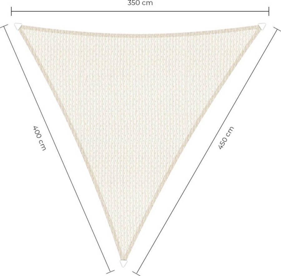 Sunfighters langhoek schaduwdoek 3 5 x 4 x 4 5 m Wit Waterdoorlatend