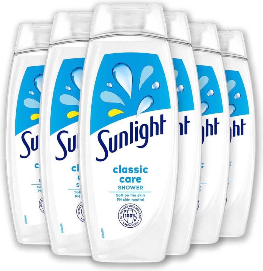 Sunlight Zeep Badschuim Classic Care pH-Huidneutraal Voordeelverpakking 6 x 675 ml