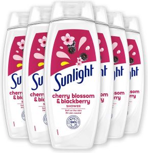 Sunlight Zeep Douchegel Kersenbloesem & Braambes pH-Huidneutraal Voordeelverpakking 6 x 450 ml