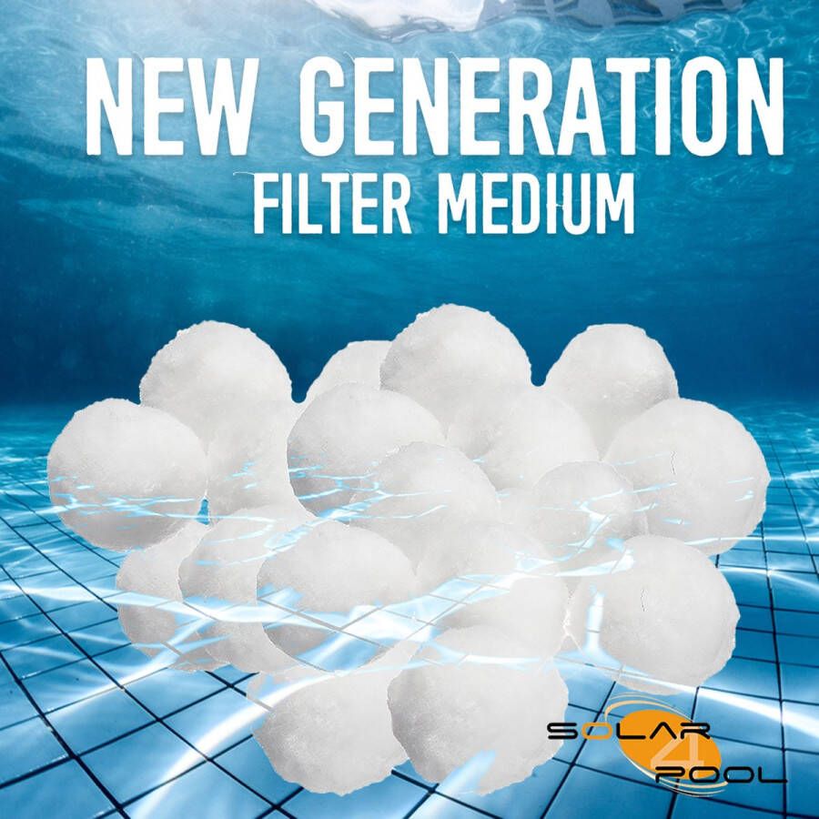Sunmax Filterbollen Filterballen 450 gram (2 zakken225gr) Filter ook voor Intex en Bestway Zwembadpomp en Zandfilterpomp geschikt voor elk zwembad. Vervangt filterzand en glas parels