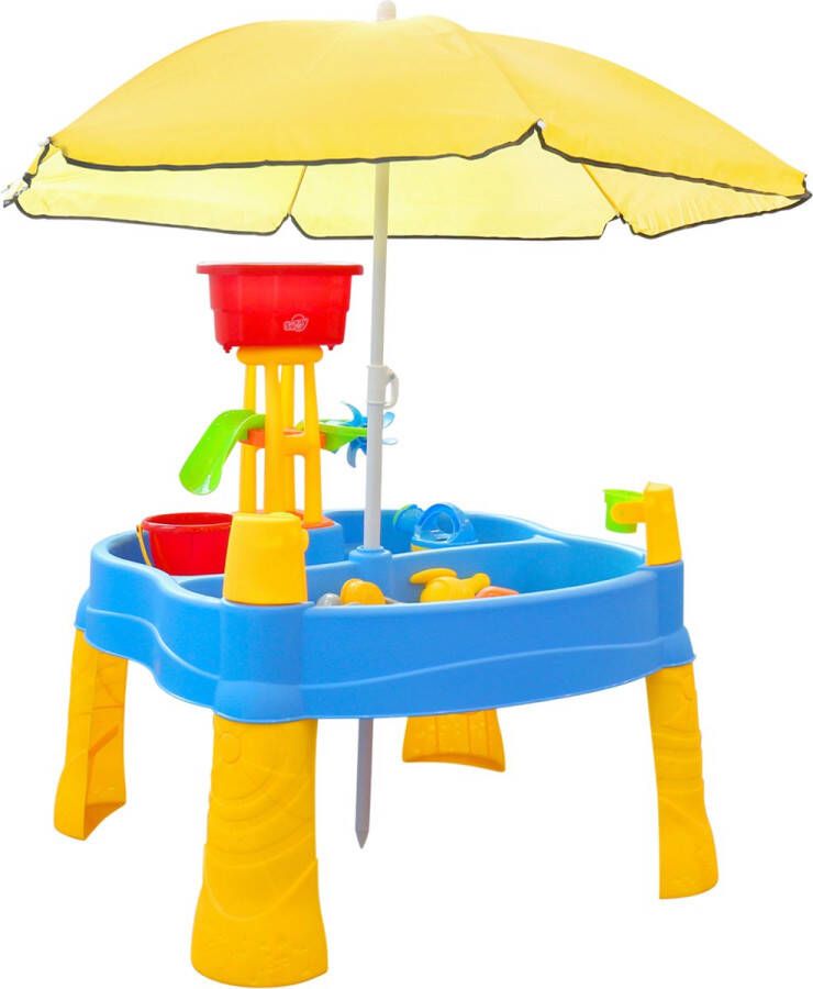 Sunny Aqua Explorer Zand & Watertafel met verstelbare parasol inclusief accessoires