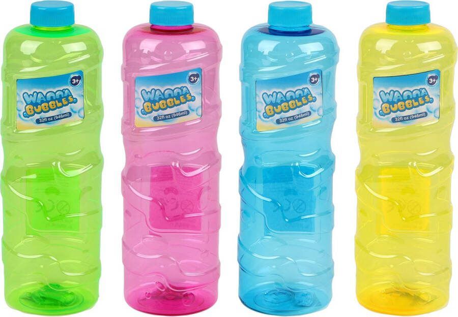 Sunnydays Bellenblaas mix navulling 4x 1 liter 1000 ml bubbels maken