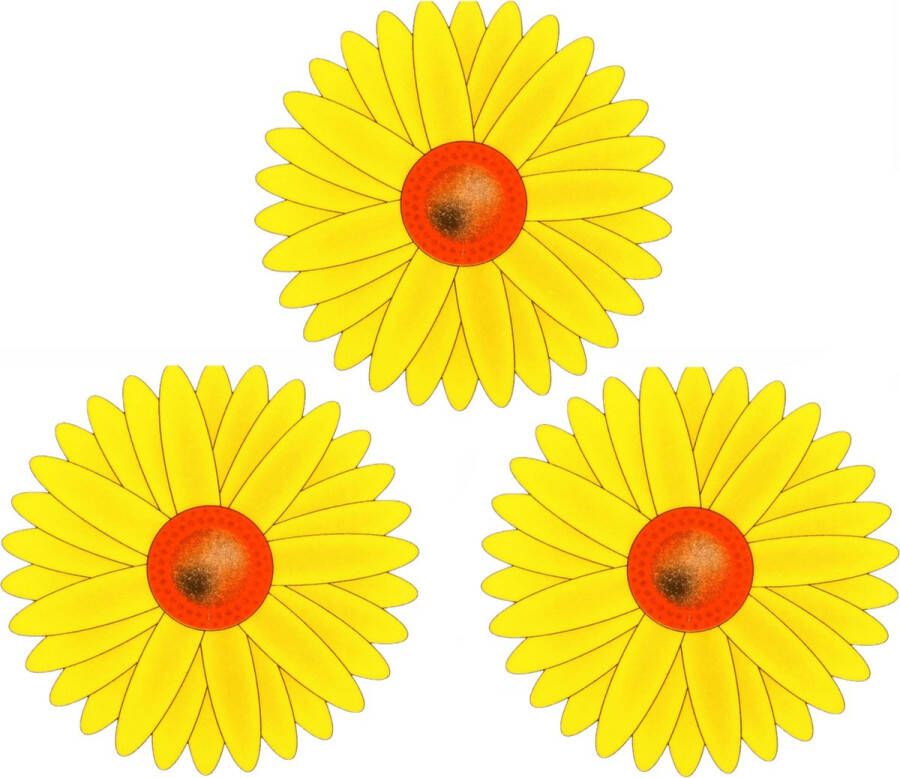 Sunnydays Fruitvliegjes val zonnebloem raamsticker 9x stickers geel diameter 8 5 cm Ongediertevallen Ongediertebestrijdi