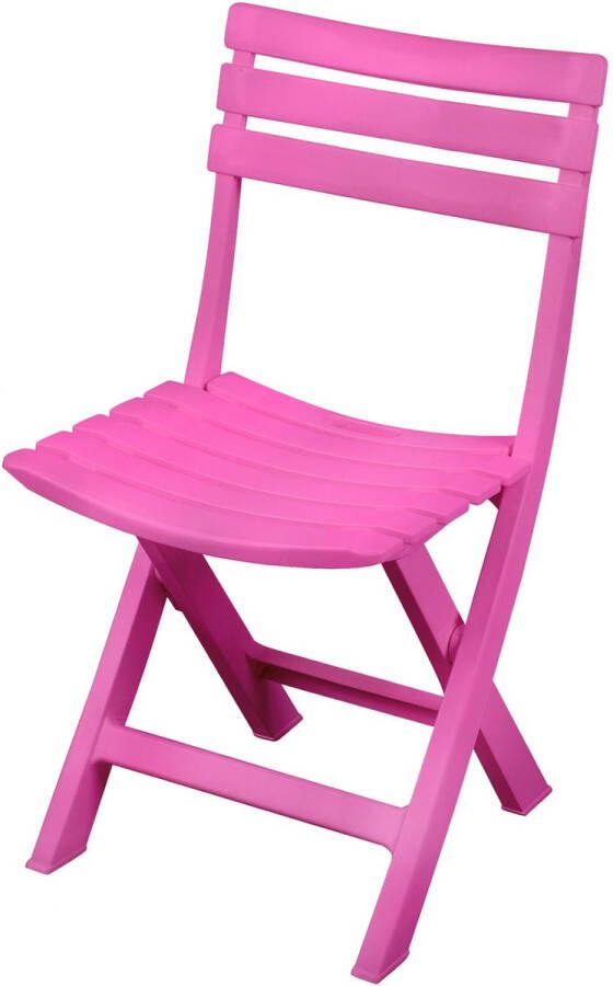 Sunnydays Klapstoel voor buiten binnen roze 41 x 79 cm stevig kunststof Bijzet stoelen Klapstoelen
