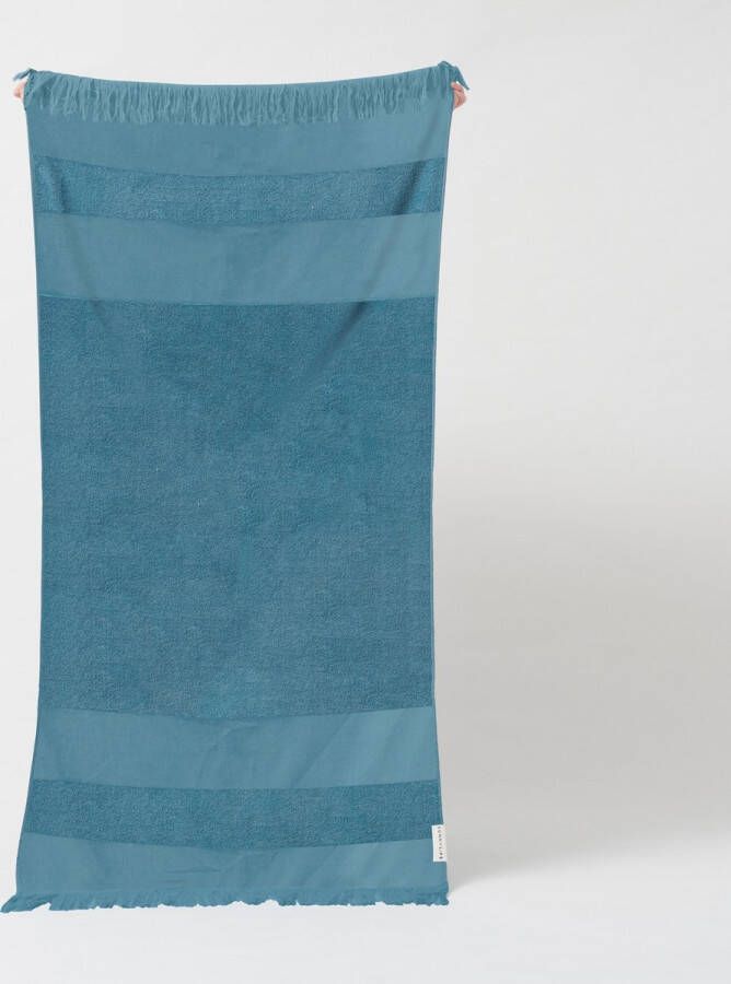 SunnyLife BeachTurkish Towel Summer Stripe- Adriatic Blue