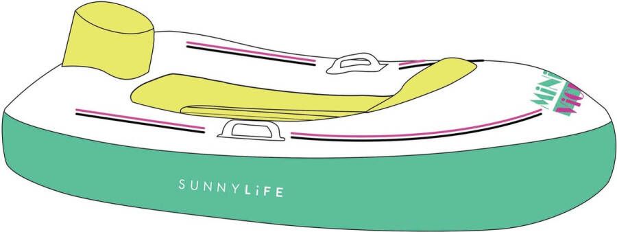 SunnyLife Kids Pool Floats Speedboat Mini Vice PVC Groen