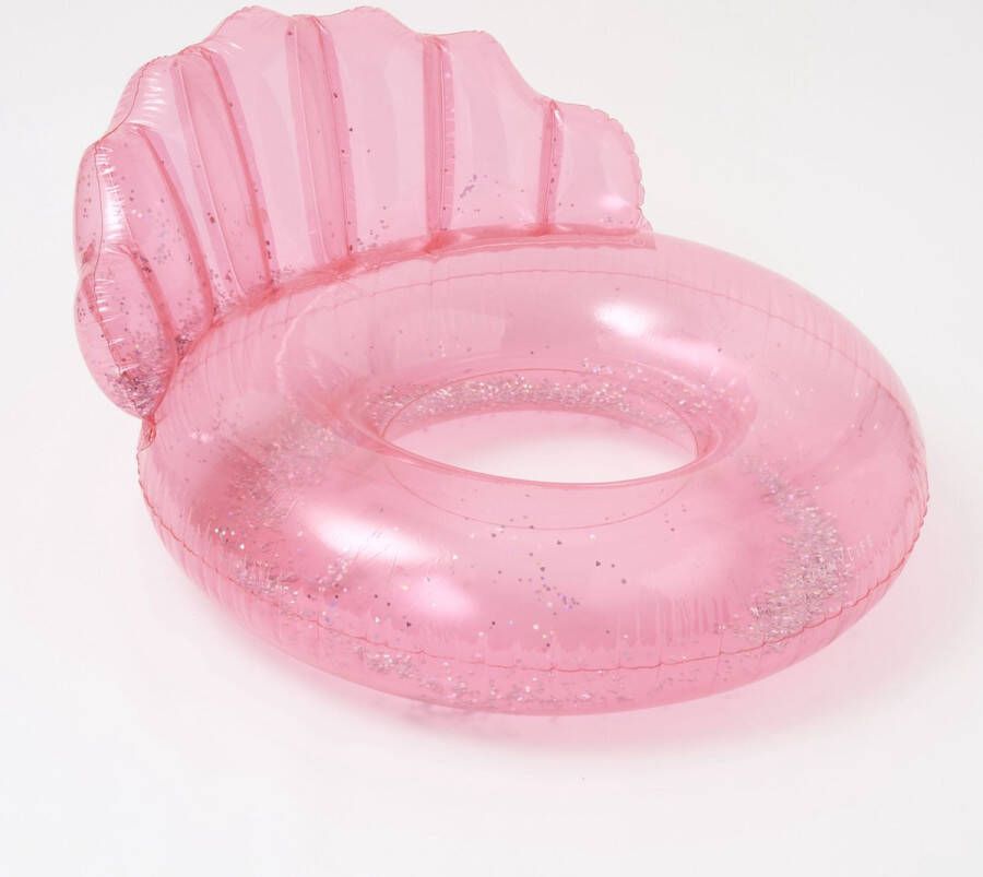 SunnyLife Pool Floats Luxe Zwemband met Hoofdsteun Shell Bubblegum Kunststof Roze