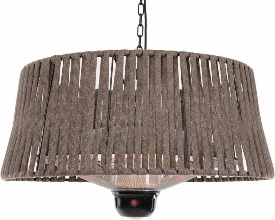 Sunred – Artix Corda Bright lijn Bruin Hangend model Terrasverwarmer Infraroodstraling 1800 W – ECO 3 standen LED Afstand bestuurbaar Elektrische heater