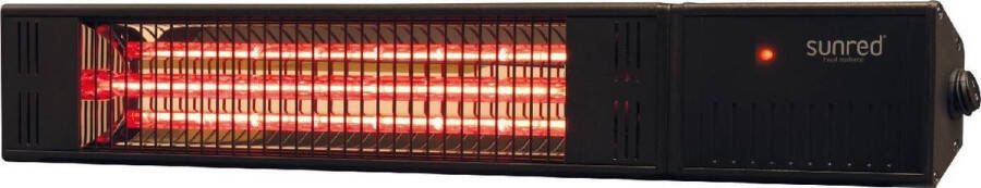 Sunred – Fortuna Ultra lijn Zwart Wand model Terrasverwarmer – Halogeen rosé goud technologie 1500W – ECO – 3 Standen Afstand bestuurbaar Elektrische heater - Foto 4