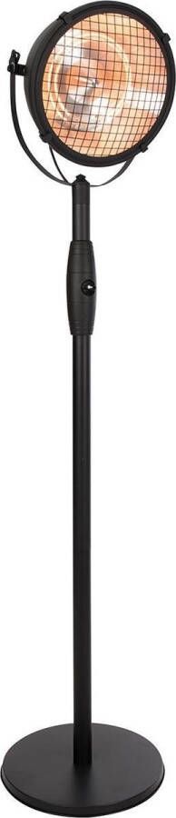 Sunred Indus Bright lijn Zwart Staand model Terrasverwarmer – Halogeen technologie 2100W – ECO 3 standen Elektrische heater - Foto 1