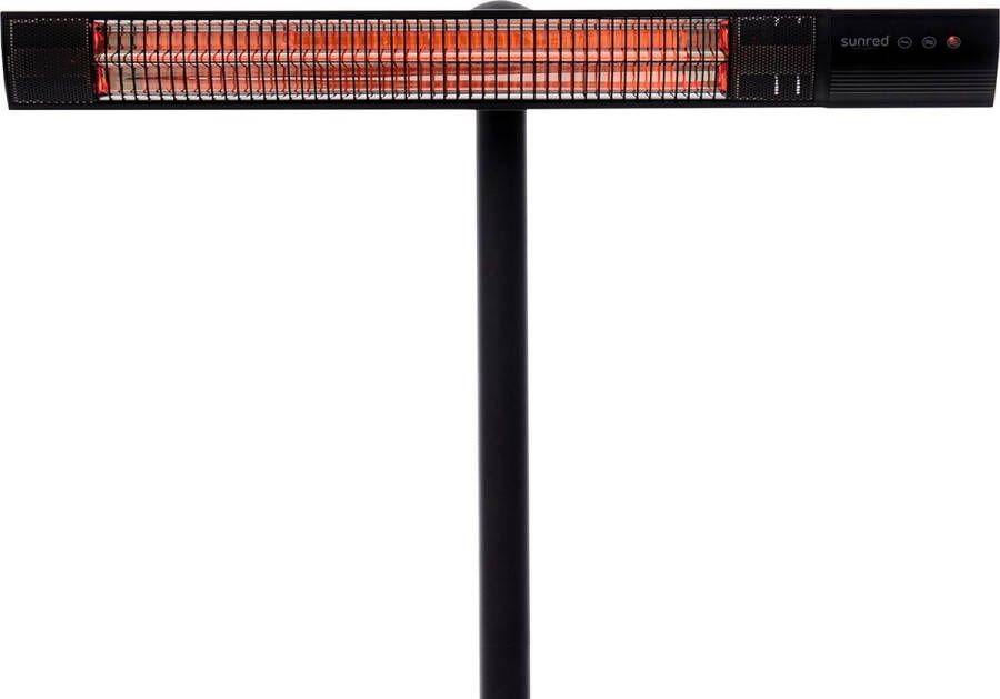 Sunred Dark lijn Zwart Staand model Terrasverwarmer – Carbon rosé goud technologie 2500 W – ECO 3 standen Afstand bestuurbaar Elektrische heater - Foto 2