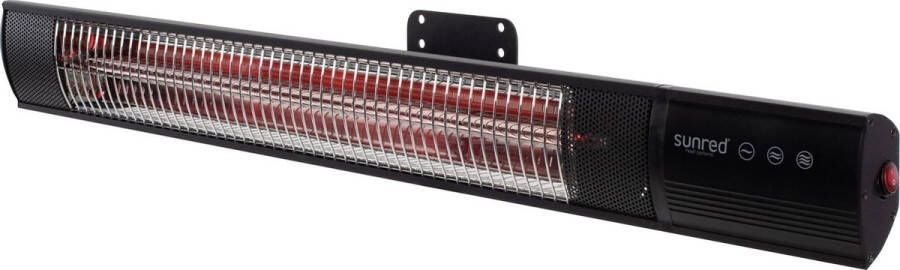 Sunred Dark lijn Zwart Wand model Terrasverwarmer – Carbon rosé goud technologie 2500 W – ECO 3 standen Afstand bestuurbaar Elektrische heater - Foto 3