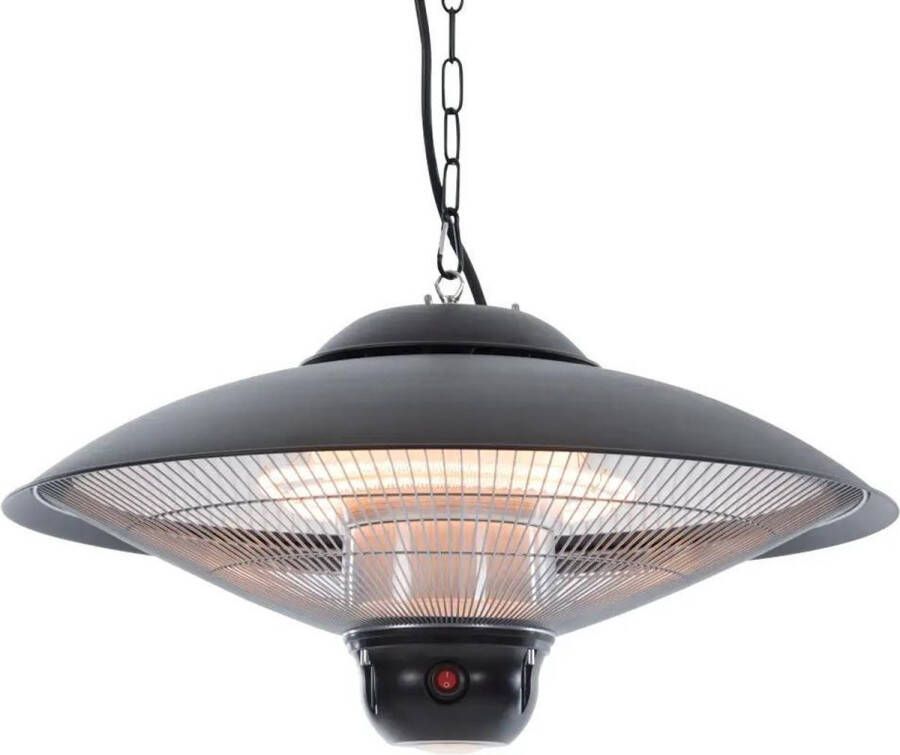 Sunred – Sirius Bright lijn Zwart – Hangend model Terrasverwarmer – Halogeen technologie – 2100W – ECO – LED – 3 standen – Elektrische heater – heater
