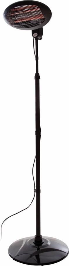Sunred – Elektra Quartz lijn Zwart – Staand model Terrasverwarmer – Quartz technologie 2000W – 3 standen – Elektrische heater – heater