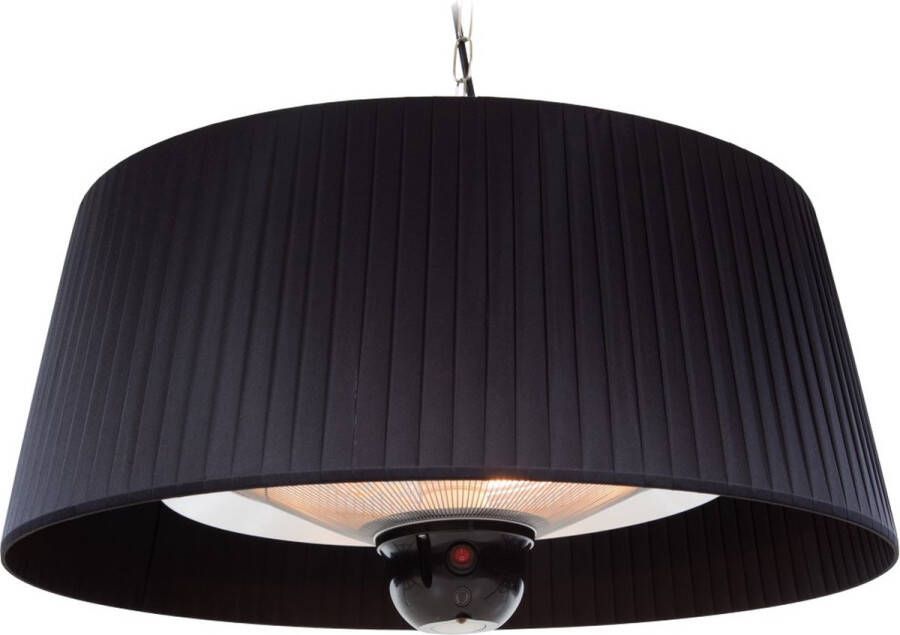 Sunred Artix Bright lijn Zwart Hangend model Terrasverwarmer Infraroodstraling 1800 W – ECO 3 standen LED Afstand bestuurbaar Elektrische heater