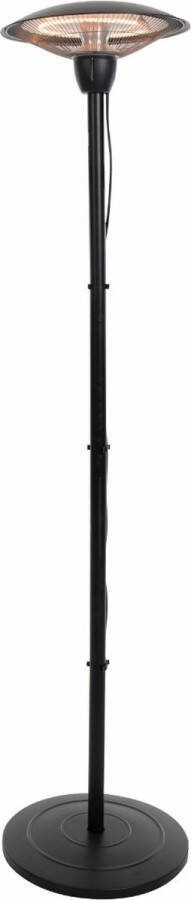 Sunred – Barcelona Bright lijn Zwart – Staand model Terrasverwarmer Infraroodstraling 1500 W Elektrische heater