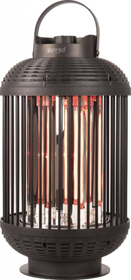 Sunred Heater Indox Krachtige tafelheater – Infrarood 180° rotatiefuntie Dark Table Black 1200 Watt