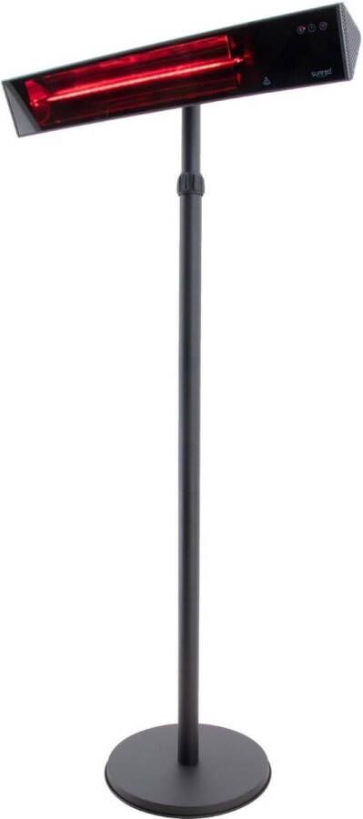 Sunred Proglax Gastro Ultra lijn Zwart Staand model Terrasverwarmer Infraroodstraling 2000 W – ECO 5 standen – ECO – SMART Afstand bestuurbaar Elektrische heater – Slimme heater