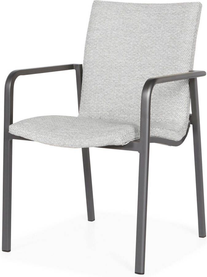 Suns Anzio dining chair matt royal grey soft grey mixed weave
