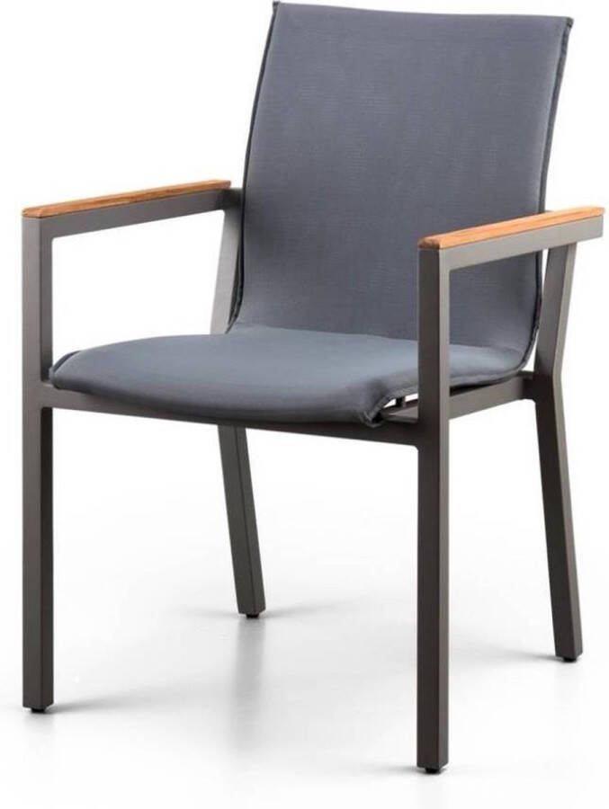 SUNS tuinmeubelen Felice stapelstoel | Mat royal grijs | 50% Korting!