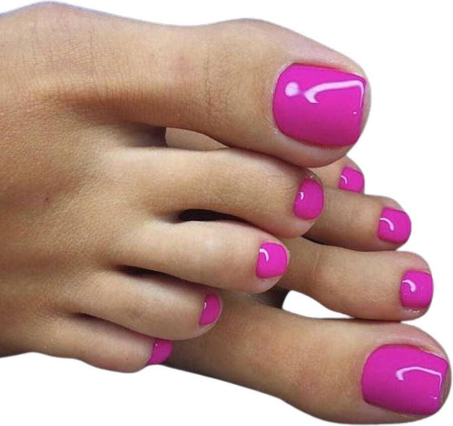 Sunshine Trading Nepnagels met Lijm Nepnagels Tenen Paars Nep Nagels Tenen Plaknagels Paarse Plaknagels Teennagels Press on Nails Nepnagels Nagellijm