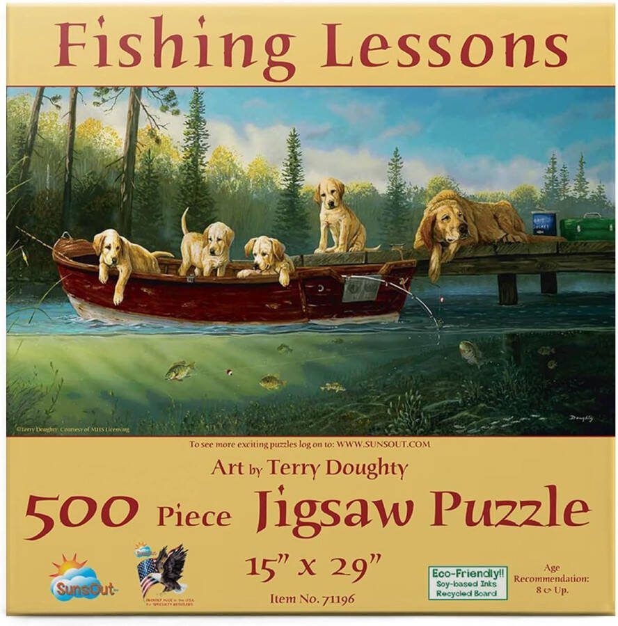 Sunsout legpuzzel 500 XXL met grote stukken Fishing Lessons