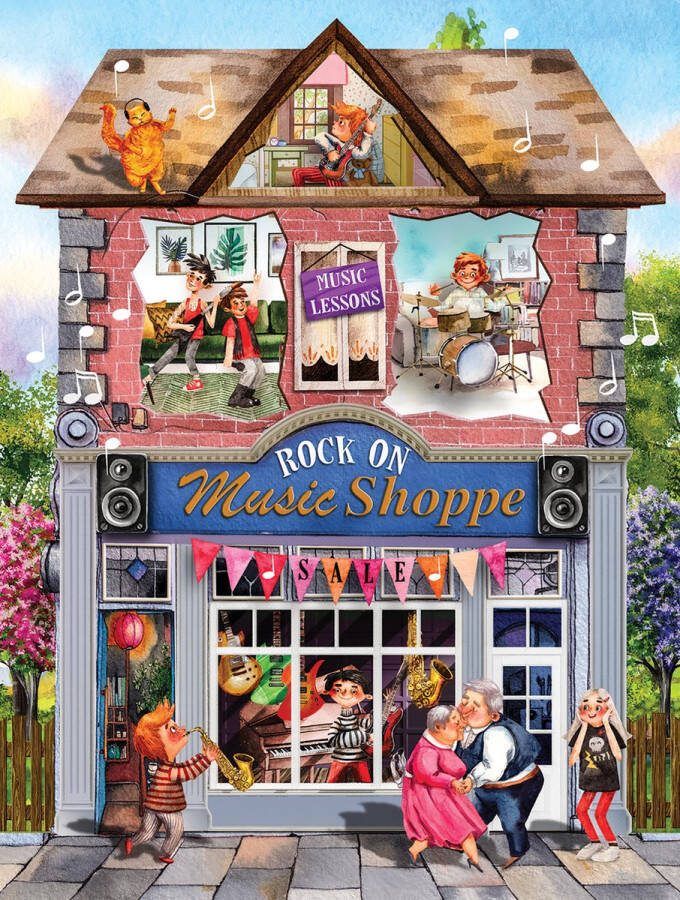 Sunsout XL Legpuzzel Muziekwinkel 500 extra grote puzzelstukjes