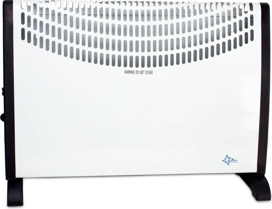 Suntec Wellness Suntec Heat Flow 2000 Verwarmingsconvector 2000 Watt Voor ruimtes tot 60 m³ (~25 m²) 3 warmtestanden Regelbare thermostaat Vrijstaand & Wandmontage
