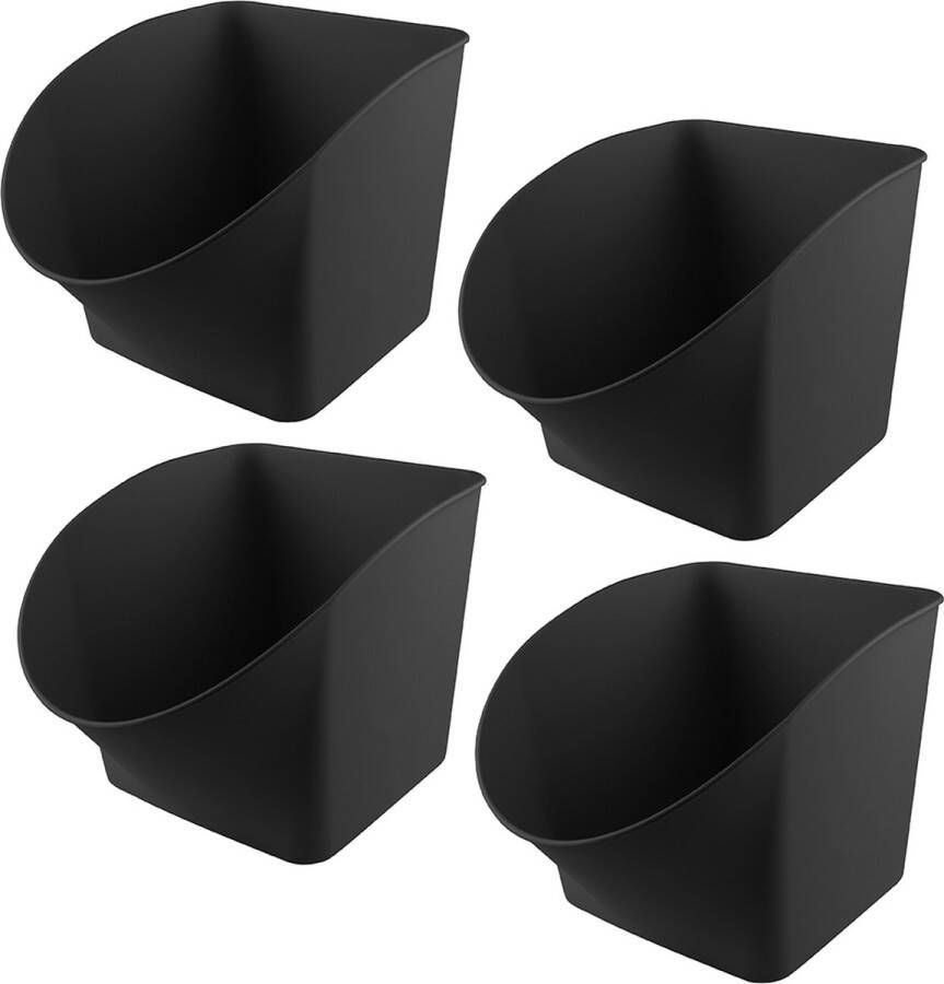 Sunware Basic speelgoedbox zwart Set van 4