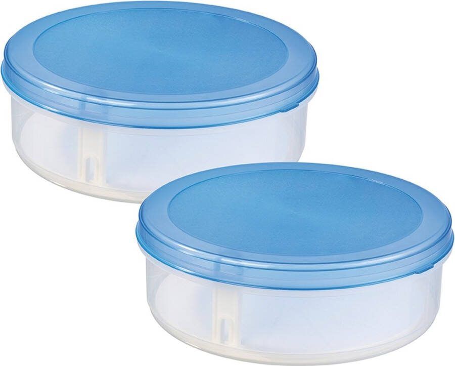 Sunware Club cuisine taartdoos blauw Set van 2