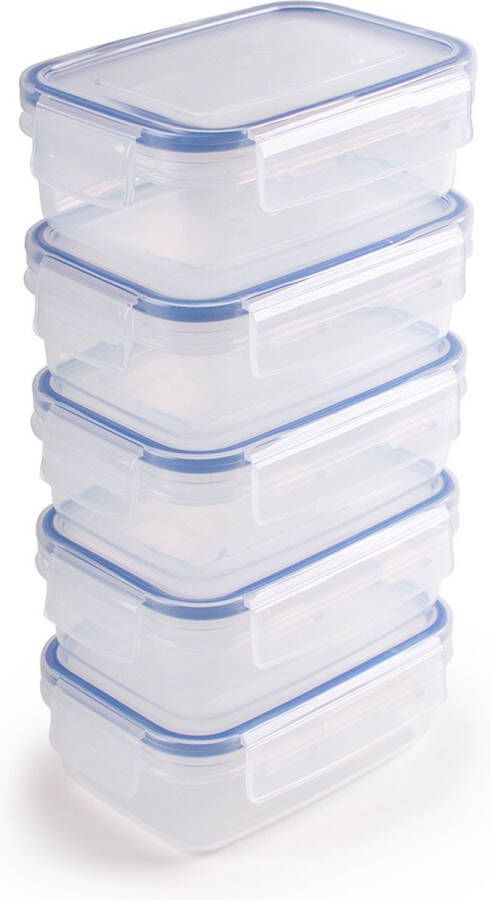 Sunware Meal Prep Bakjes Vershoudbakjes Diepvriesbakjes BPA vrij 5 stuks 0 45L