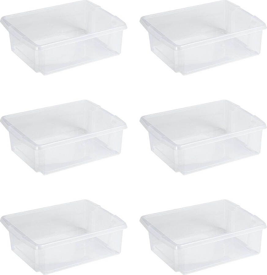 Sunware Nesta opbergbox 17L tranparant Set van 6